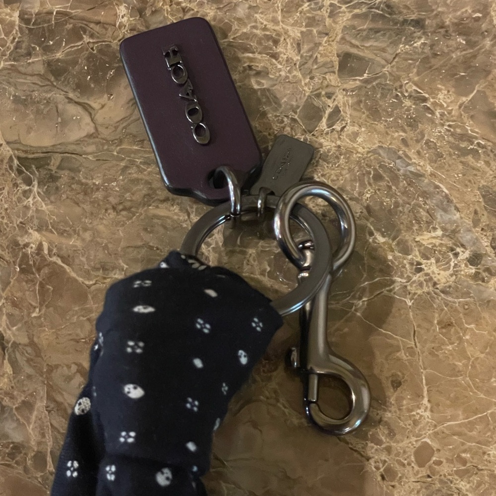 COACH Hard To Find Skull Bandana Print Bag Charm - Picture 8 of 14